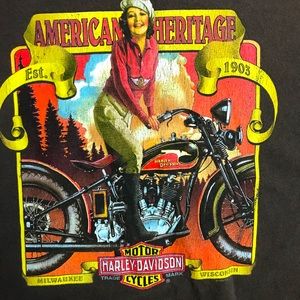2000 Harley Davidson American Heritage T Shirt Lrg